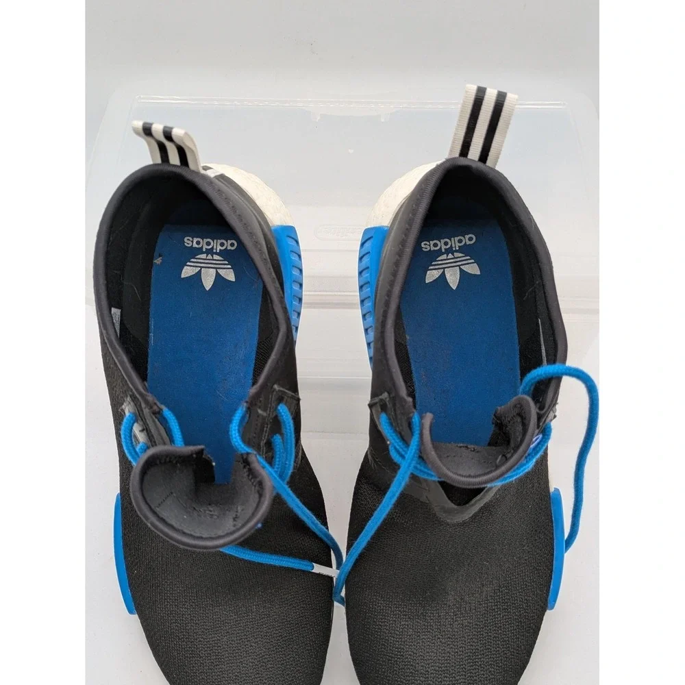 Adidas NMD Chukka Porter Shoes Mens Size 9.5 Black Blue Boost Sneakers CP9718